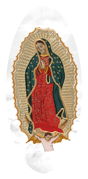 Lady of Guadalupe Clouds White